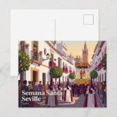 Semana Santa Sevilla Spanien Postkarte (Vorne/Hinten)