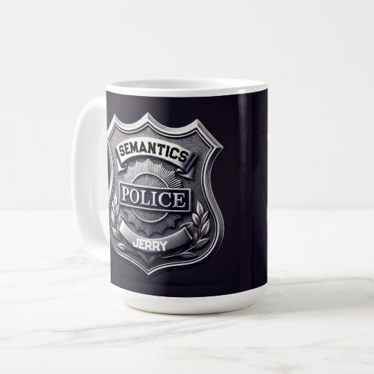 SEMANTICS Police Tasse - individuell anpassbar (Vorderseite Links)