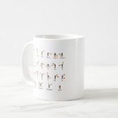 Semaphor-Flaggen-Diagramm Kaffeetasse (Vorderseite Links)