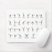 Semaphor-Flaggen-Diagramm Mousepad (Mit Mouse)