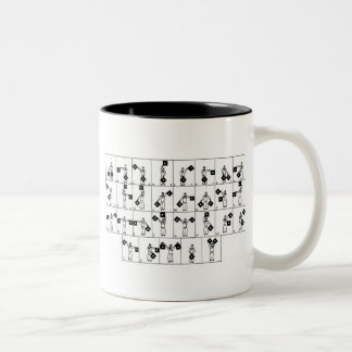 Semaphor-Tasse Zweifarbige Tasse