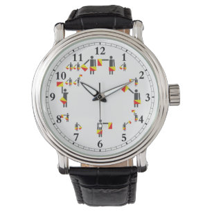 Semaphor-Uhr Armbanduhr