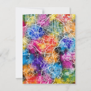 Semarang Indonesia City Map Postkarte