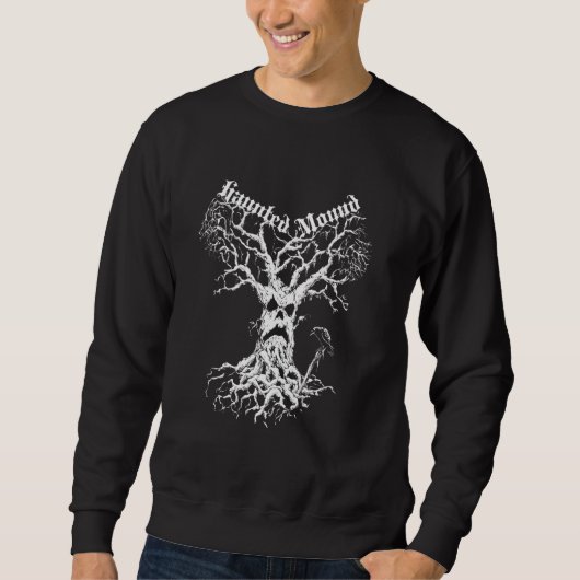 Sematar. Merch Design a Ghost Tree Spuk Hund Sweatshirt (Vorderseite)