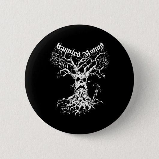 Sematary Merch. Entwerfen eines Geisterbaums. Spuk Button (Vorderseite)