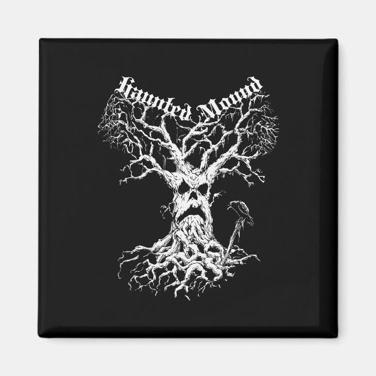 Sematary Merch. Entwerfen eines Geisterbaums. Spuk Magnet (Vorne)