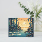 Sembilang-Nationalpark Indonesien Postkarte (Stehend Vorderseite)