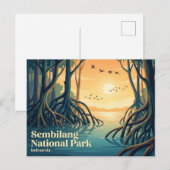 Sembilang-Nationalpark Indonesien Postkarte (Vorne/Hinten)