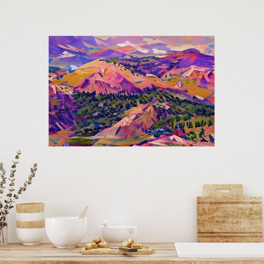 Semi Abstrakte Malerei Colorado Landschaft Poster (Küche)