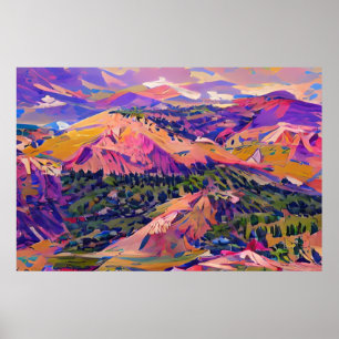 Semi Abstrakte Malerei Colorado Landschaft Poster