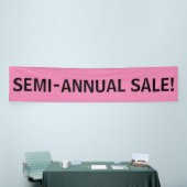 Semi Annual Sale einfaches schwarz rosa Banner-Zei Banner (Messeveranstaltung)