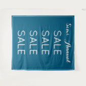 Semi Annual Sale Retail Banner Custom Blue Mall Wandteppich (Vorderseite (Horizontal))
