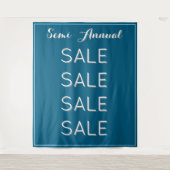 Semi Annual Sale Retail Banner Custom Blue Mall Wandteppich (Vorderseite)