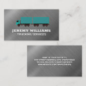 Semi Big Rig Truck | Hintergrund für metallisch ge Visitenkarte (Vorne/Hinten)