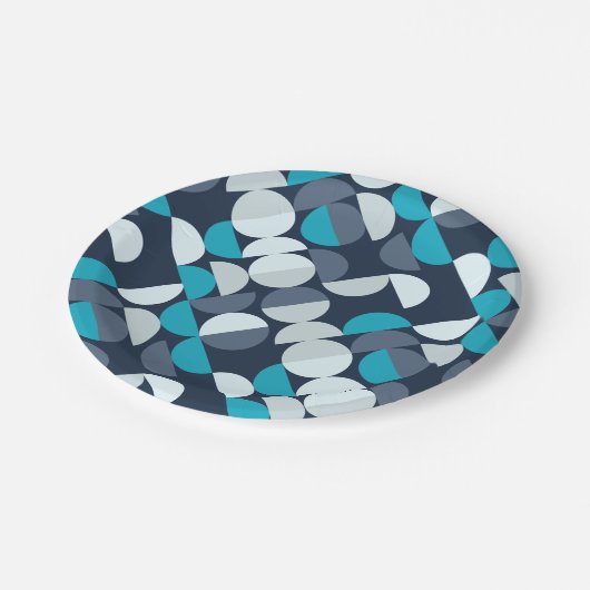 Semi-Circle Art Pappteller (Schrägansicht)