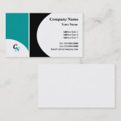 Semi Circle Monogram Visitenkarte (Vorne/Hinten)