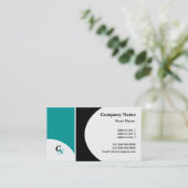 Semi Circle Monogram Visitenkarte (Stehend Vorderseite)