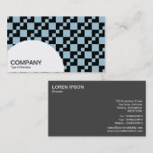 Semi-Circle Panel - Domino Patchwork - Blassblau Visitenkarte (Vorne/Hinten)