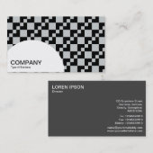 Semi-Circle Panel - Domino Patchwork - Grau Visitenkarte (Vorne/Hinten)