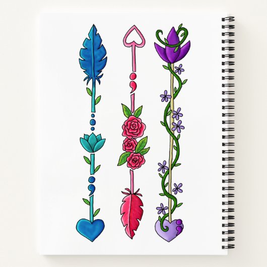 Semi Colon Arrows Notizblock (Rückseite)