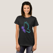 Semi Colon Butterfly Selbstmordbewusstsein T-Shirt (Vorne ganz)