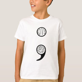 Semi Colon Liebe und Support T-Shirt