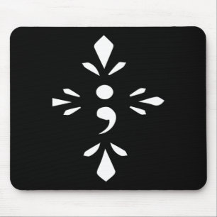 Semi-colon (Suizidprävention) Mentale Bewusstsein Mousepad