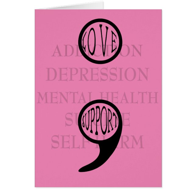 Semi colons neue Bedeutung für Liebe und Support (Vorne)