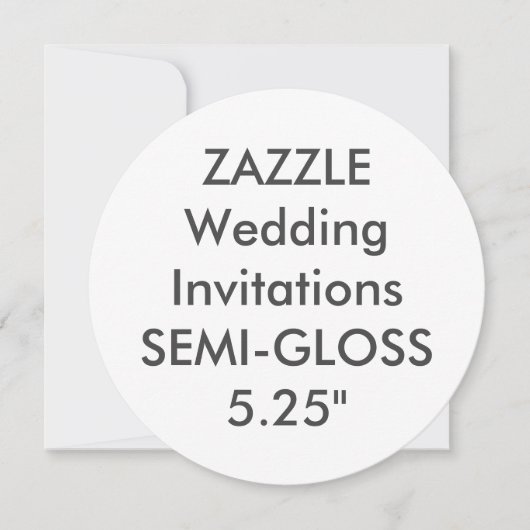 SEMI-GLOSS 110lb 5,25" Runde Hochzeitseinladungen Einladung (Vorderseite)