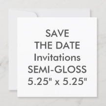 SEMI-GLOSS 110lb 5,25" Square Wedding Einladungen
