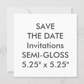 SEMI-GLOSS 110lb 5,25" Square Wedding Einladungen