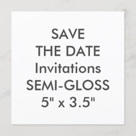 SEMI-GLOSS 110lb 5,25" Square Wedding Einladungen