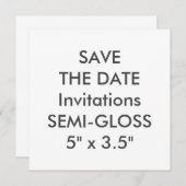 SEMI-GLOSS 110lb 5,25" Square Wedding Einladungen (Vorne/Hinten)