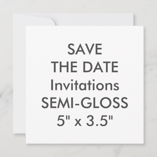 SEMI-GLOSS 110lb 5,25" Square Wedding Einladungen (Vorderseite)