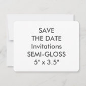 SEMI-GLOSS 110lb 5,5" x 4,25" Einladungen für Hoch (Vorderseite)