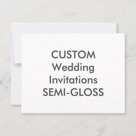 SEMI-GLOSS 110lb 5,5" x 4,25" Hochzeitseinladungen Einladung (Vorderseite)