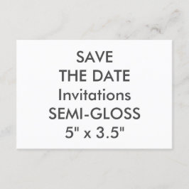 SEMI-GLOSS 110lb 5" x 3,5" Einladungen für Hochzei