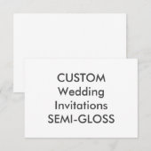 SEMI-GLOSS 110lb 5" x 3,5" Einladungen für Hochzei (Vorne/Hinten)
