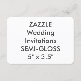 SEMI-GLOSS 110lb 5" x 3,5" Einladungen für Hochzei