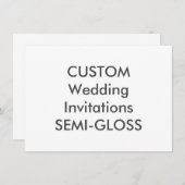SEMI-GLOSS 110lb 6,25" x 4,5" Einladungen für Hoch (Vorne/Hinten)