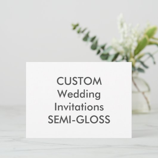 SEMI-GLOSS 110lb 6,25" x 4,5" Einladungen für Hoch (Stehend Vorderseite)