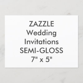 SEMI-GLOSS 110lb 7 Zoll x 5 Zoll Einladungen für H