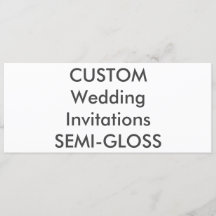 SEMI-GLOSS 110lb 9,25" x 4" Einladungen für Hochze