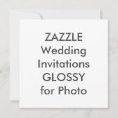 SEMI-GLOSS 5.25" Square Wedding Einladungen (Vorderseite)