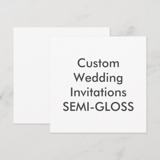 SEMI-GLOSS 5,25" Square Wedding Einladungen (Vorne/Hinten)