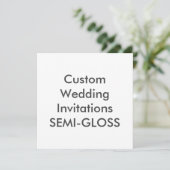 SEMI-GLOSS 5,25" Square Wedding Einladungen (Stehend Vorderseite)