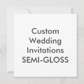 SEMI-GLOSS 5,25" Square Wedding Einladungen (Vorderseite)