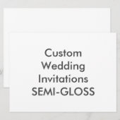 SEMI-GLOSS 8,75" x 6,5" Einladungen für Hochzeiten (Vorne/Hinten)
