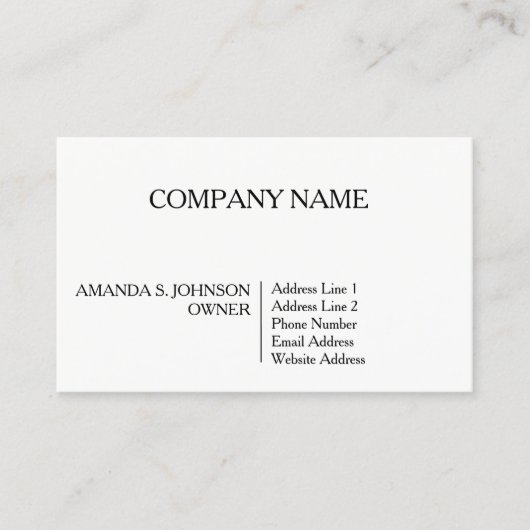 Semi Gloss Business Card Visitenkarte (Vorderseite)