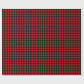 Semi Gloss Red Small Pattern Buffalo Kariert Geschenkpapier (Flach)